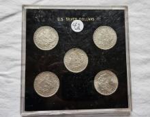 5 - Morgan Silver Dollars all O Mint Marks