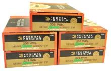 Five 20-Round Boxes of Federal Preminum .305 Ammunition (EDN)