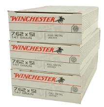 Thre 20-Round Boxes of Winchester 7.62x51mm Ammunition (EDN)