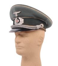 German Army WWII issue Officer Visor Hat (KDW)