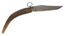 Antique French TARRY LEVIGNE Bone-Handle Folding Knife (H3J)