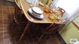 Kitchen table, one leaf, and four chairs
