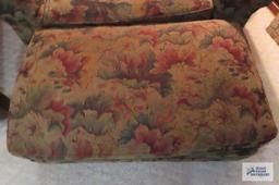 floral oversized chair and ottoman by Bernie Furniture