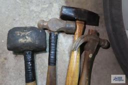 lot of hammers and mallet