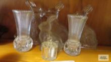 Glass...rabbits...and vases and container