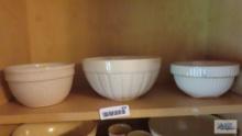 White pottery style bowls