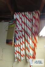 Plastic candy canes