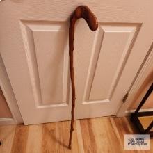 Gnarled and knotted wood walking cane