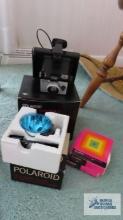 Polaroid camera with box and accessories