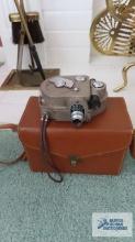 Vintage Revere 8 camera with bag and manual