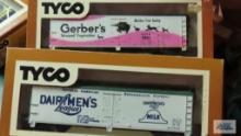 Tyco Gerber's and Dairymen's train cars