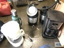 CUISINART COFFEE MAKER, STANLEY THERMOS, AND OTHER CONTAINERS...
