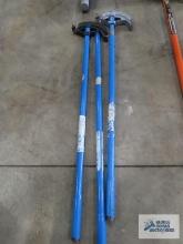 Two Ideal 1/2 inch pipe benders and one extra handle