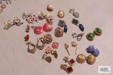 Lot of costume jewelry earrings