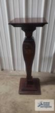 Antique mahogany pedestal. 37-3/4 in. tall by 13 in. square