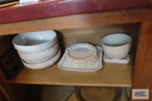Decorative stoneware serving pieces
