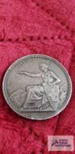 1874 Helvetia 5 fr. coin