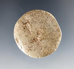 Rare 1 1/2" diameter Ft. Ancient Pipe - Pipestone. Engravings on both sides. Scioto Co., Ohio.