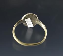 Nice 3/4" Trade Ring with cross. Found at the White Springs Site in Geneva, New York.