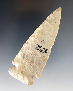 3 7/8" Dovetail found in Menard Co., Illinois. Ex. Hipskind collection.