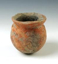3 5/8" x 3 1/4" Ban Chiang Pottery Vessel - solid condition. Circa 900-300 B.C. Thailand.