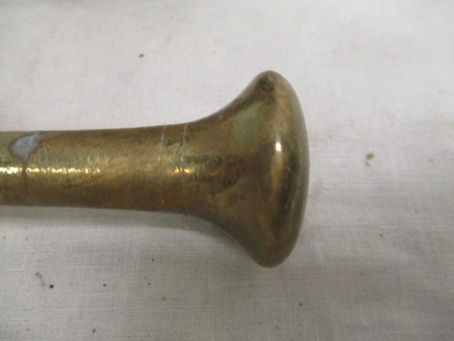 Heavy Cast Brass Apothecary Mortar & Pestle (late 1800's)