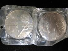 Lot of (2) 1981 $1 New Zealand Coins- 92.5% Silver
