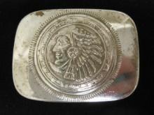 Taxco Silver Indian Head Belt Buckle from Mexico