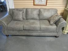 Leather Look Gray Sofa