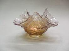 Vintage Carnival Glass w/Curved Rim 3 1/2"