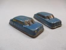 2 Tin Litho Toy Cars w/Working Windshield Wipers
