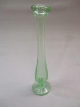 Green Glass Bud Vase 8"