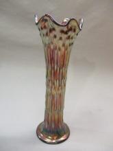 Vintage Carnival Swung Glass Vase 11"