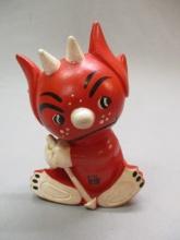 1960's Rossini Ceramic Lil Red Devil Bank 7"