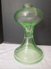 Vintage Green Uranium/Vaseline Glass Post Oil Lamp Base