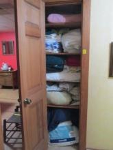 Contents of Linen Closet-Towels, Comforter, Bed Skirts, Sleeping Pillows, Blankets, etc.