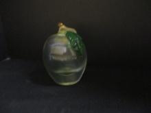 Large Clear Glass Apple Paperweight