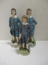 3 Flambro Blue Boy Figurines