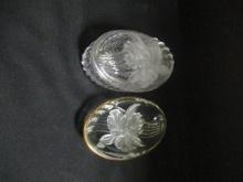 Vintage Oval Glass Bowl with Additional Tray/Lid