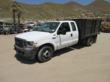 2003 Ford F350 XL SD Extended-Cab Flatbed Truck,