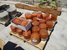 Lot Of Various Size Amber Lights