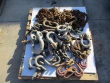 Lot Of Misc Chain, Misc Size Shackles & Hooks