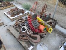Lot Of Chains, Shackles, Pintle Hitch & Links