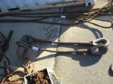 Lot Of (2) Steel Lifting Cable Slings