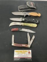Assorted Knives, Browning x50, Ruger CRKT, Parker Brothers DrawKnife K86, Winchester Schrade 89OT