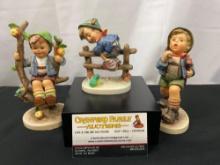 Trio of Vintage Goebel Hummels, The Run Away 327, Retreat to Safety 210 2/0, Apple Tree Boy 142 3/0