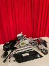 16 pcs Modern Racing Motorcycle Engine & Assorted Parts. Unknown Model. Excellent Condition. See