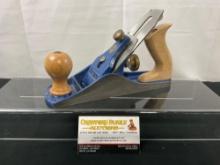Record Marples No 4 Smoothing Plane, made in England, Blue painted metal and natural wood