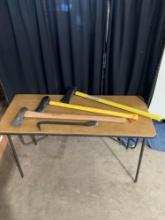 3 Axes & A Crowbar - Wood Handle Collin's Axe, & 2 Splitters - See pics