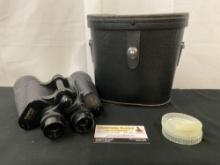 Vintage Tasco Binoculars no. 653681 7x50 mm in Leather Case